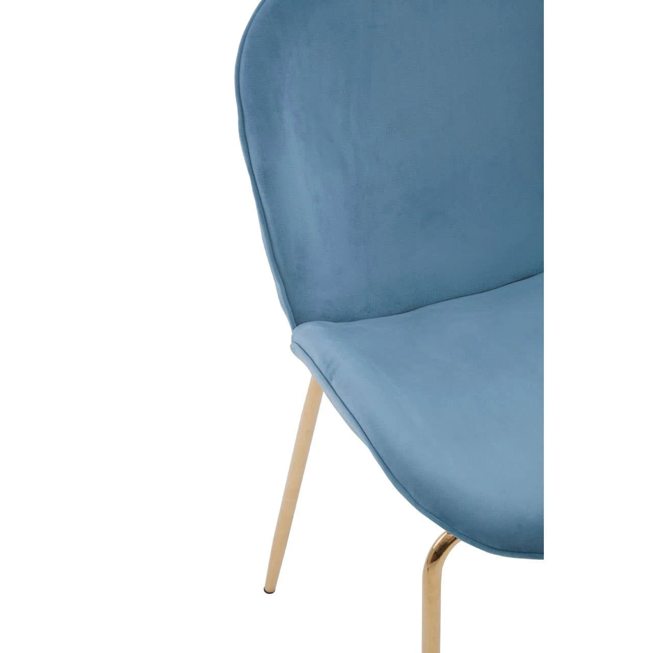 Tamzin Blue Velvet and Gold Finish Dining Chair