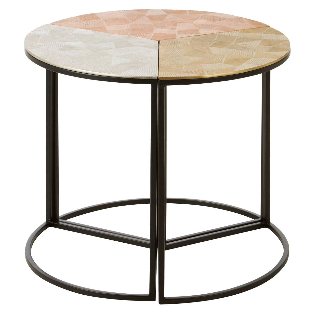 Mirano Set Of 3 Assorted Round Side Tables