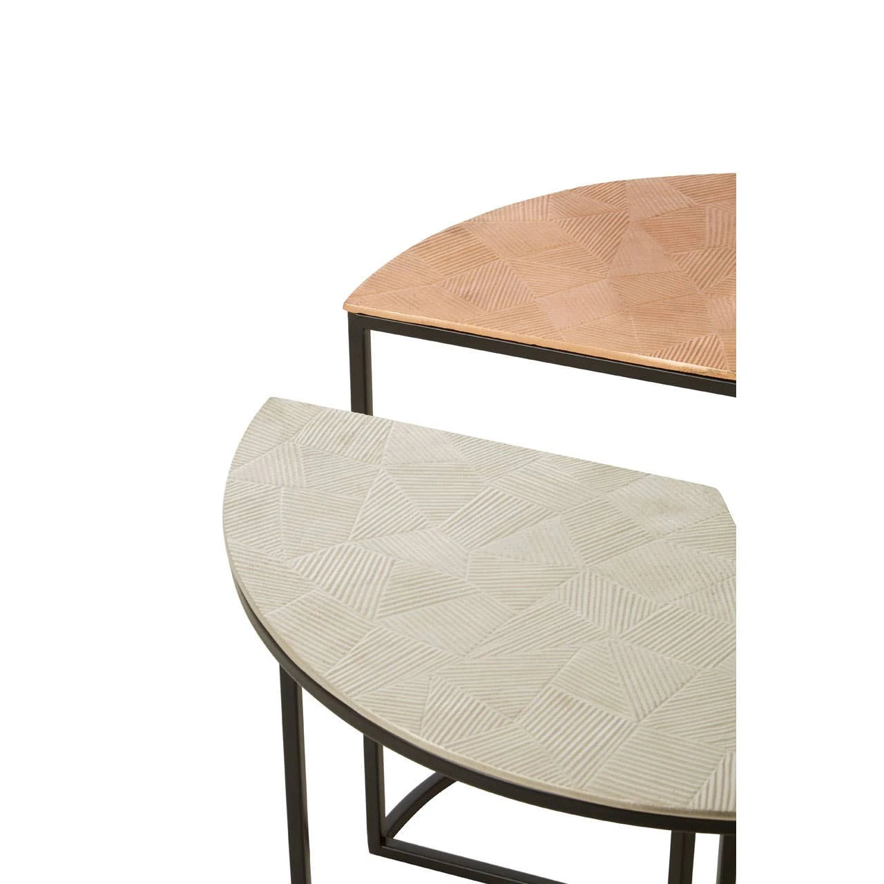 Mirano Set Of 3 Assorted Round Side Tables