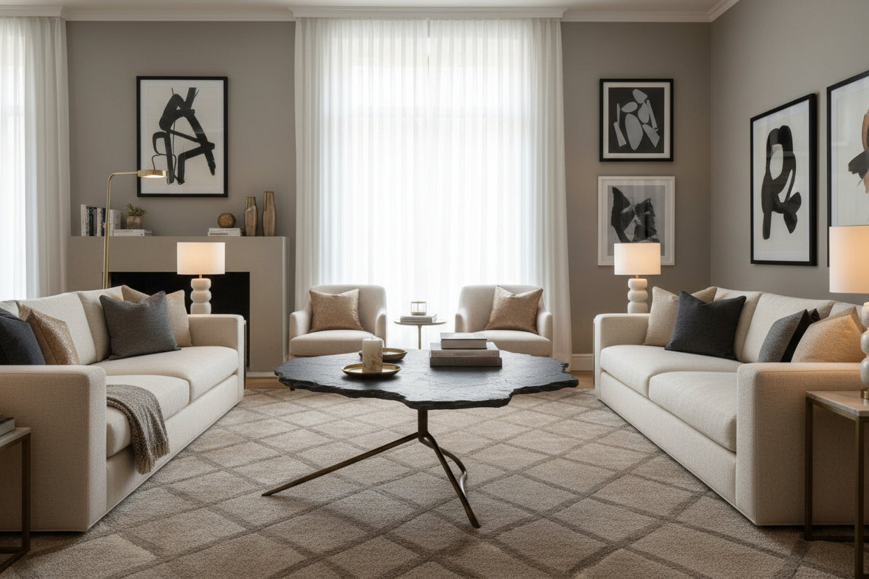 Rany Grey Stone Top Coffee Table