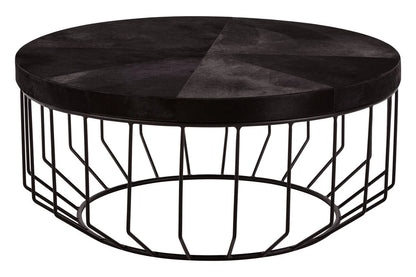 Kensington Townhouse Hair On Hide Top Round Coffee Table