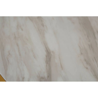 Carlox Round Gold and Marble Effect Coffee Table