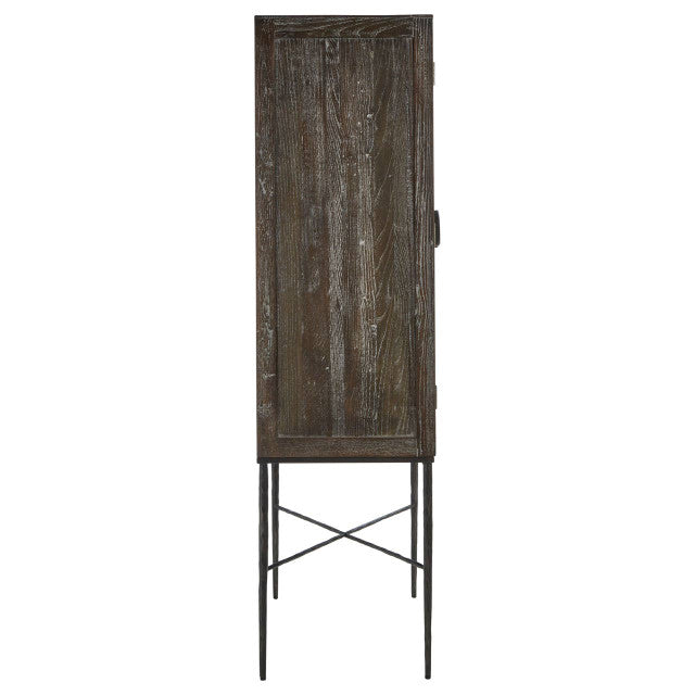 Milan Two Door Elm Wood Wine Cabinet