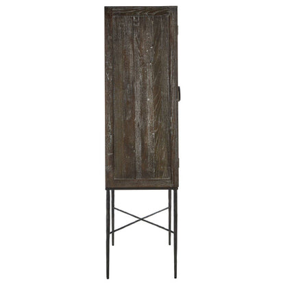 Milan Two Door Elm Wood Wine Cabinet