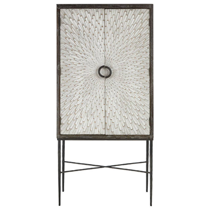Milan Two Door Elm Wood Wine Cabinet