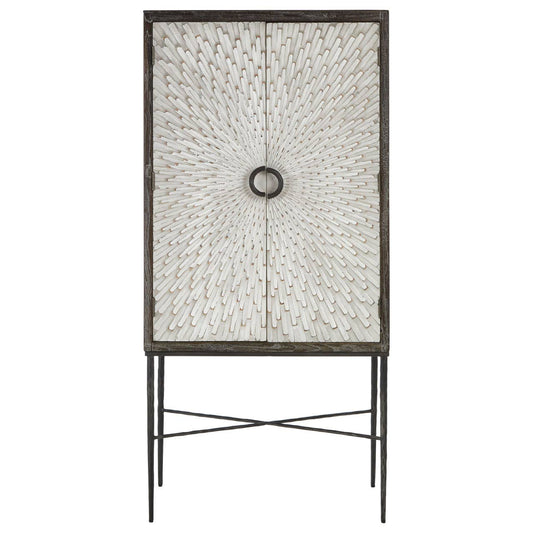 Milan Two Door Elm Wood Wine Cabinet