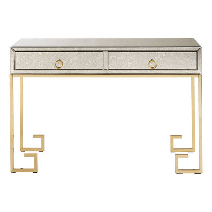 Rieti Antique Mirror and Gold Console Table