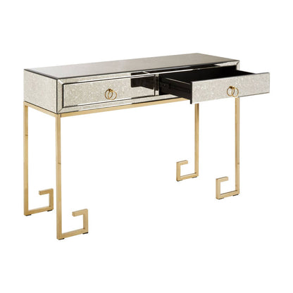 Rieti Antique Mirror and Gold Console Table