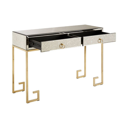 Rieti Antique Mirror and Gold Console Table