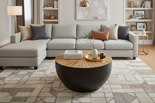 Gabo Small Round Ebony Coffee Table