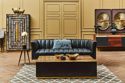 Gabelle Rectangle Ebony Bamboo Coffee Table