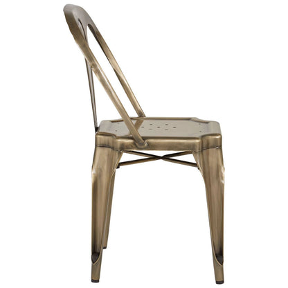 Grange Brass Finish Metal Chair
