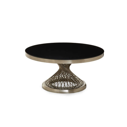 Anzio Coffee Table with Silver Base