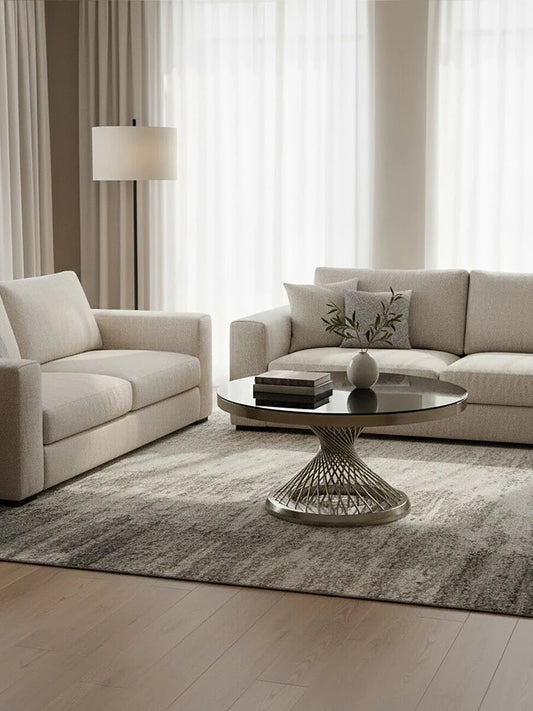 Anzio Coffee Table with Silver Base