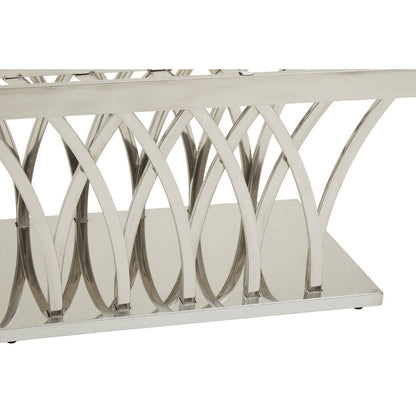 Arenza Black Marble And Silver Coffee Table