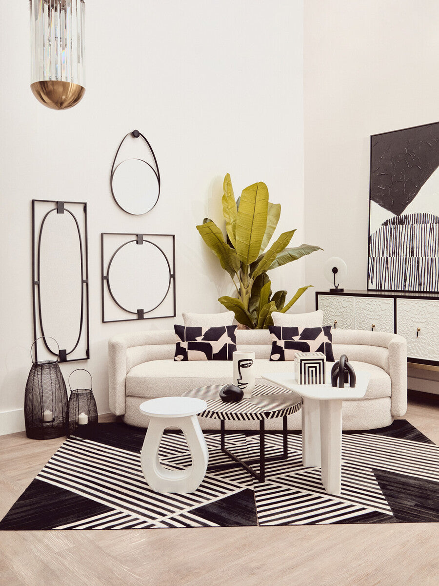 Dumas Black and White Four Door Sideboard