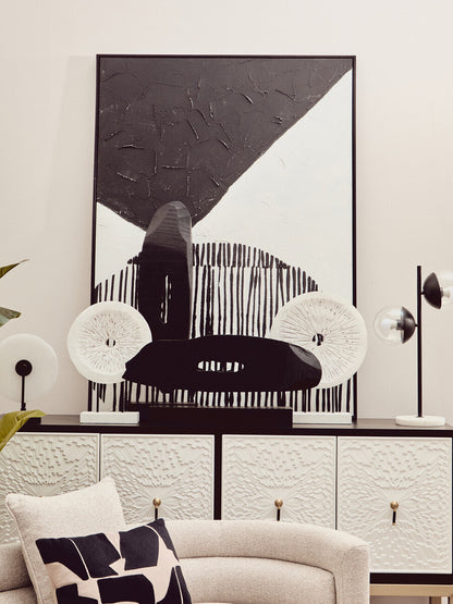 Dumas Black and White Four Door Sideboard