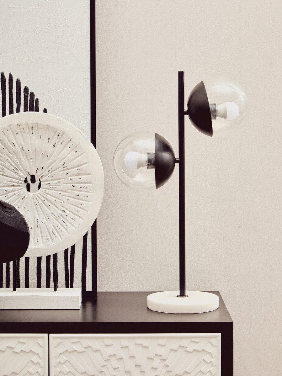 Dumas Black and White Four Door Sideboard