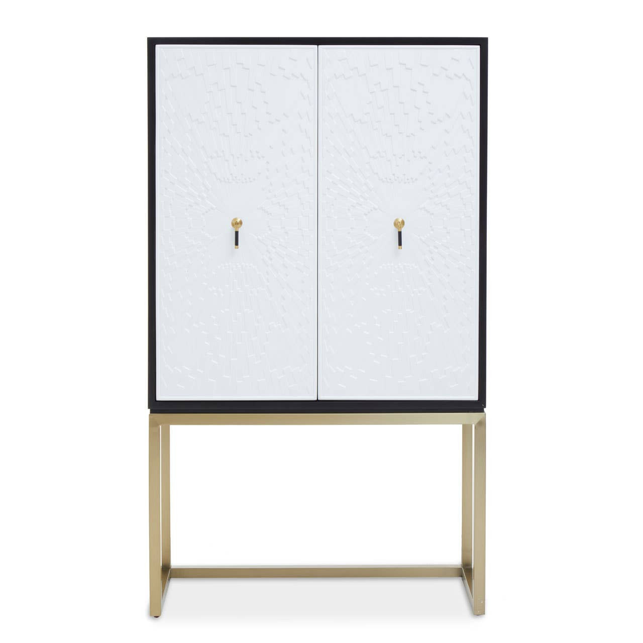 Dumas Black and White Two Door Cabinet