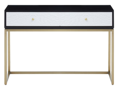 Dumas Black and White Console Table with Drawers
