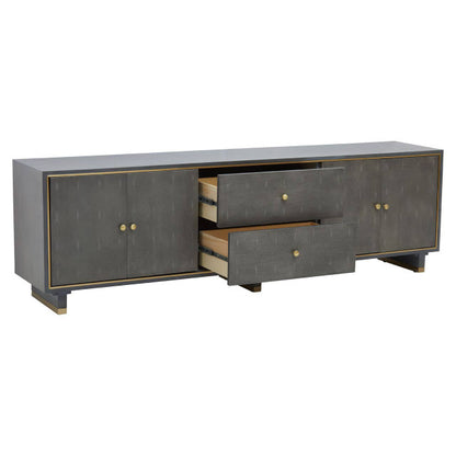Deskey Grey Shagreen Effect Media Unit