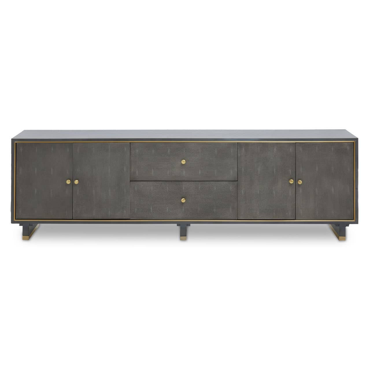 Deskey Grey Shagreen Effect Media Unit