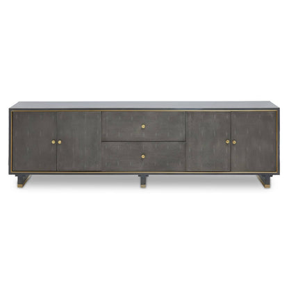 Deskey Grey Shagreen Effect Media Unit