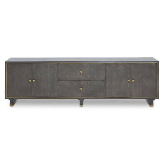 Deskey Grey Shagreen Effect Media Unit