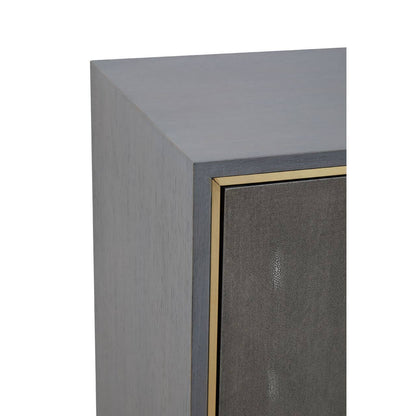 Deskey Grey Shagreen Effect Three Drawer Sideboard