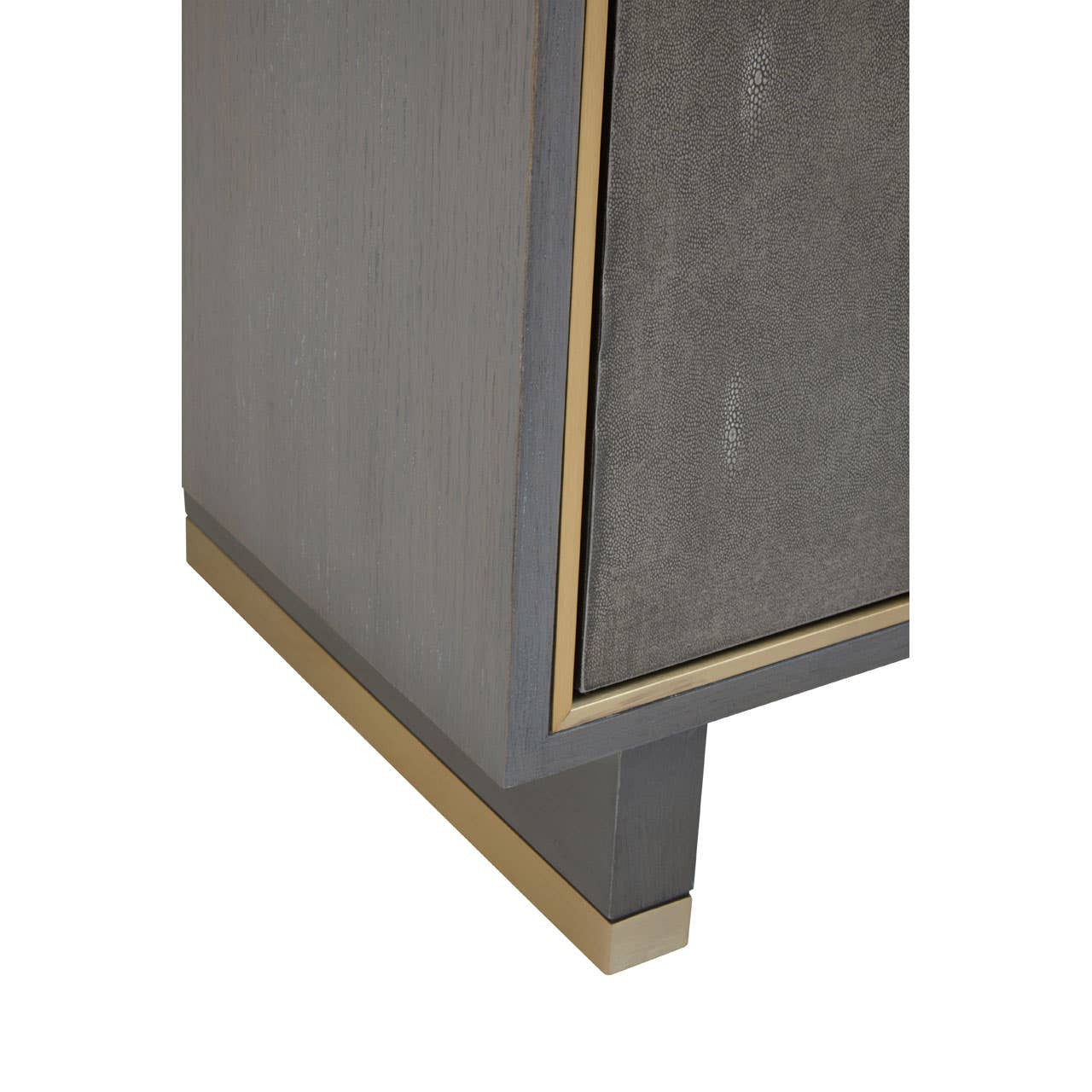 Deskey Grey Shagreen Effect Three Drawer Sideboard