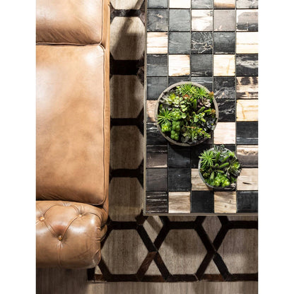 Relic Petrified Wood Chequered Coffee Table