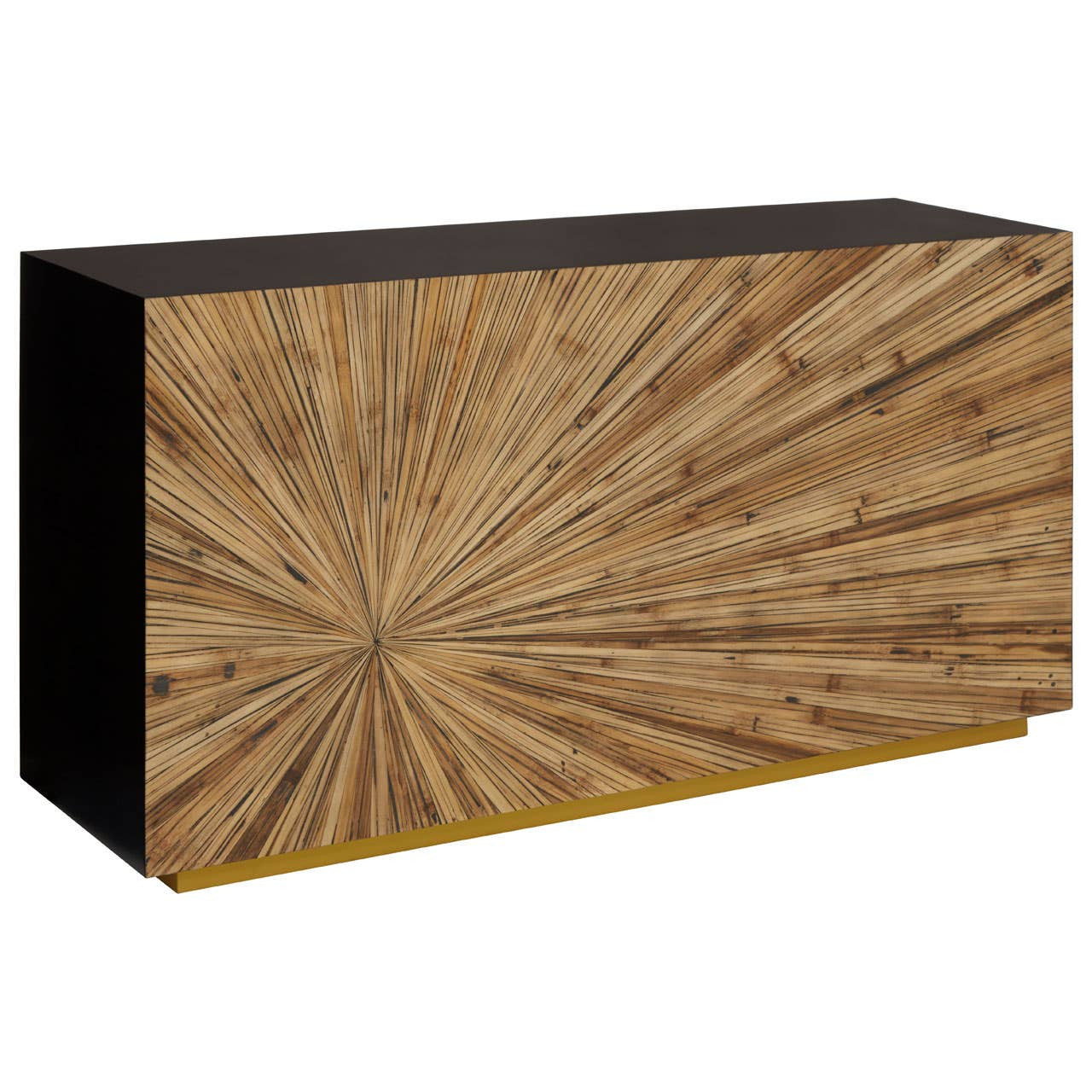 Gabelle Ebony and Natural Bamboo Console Table