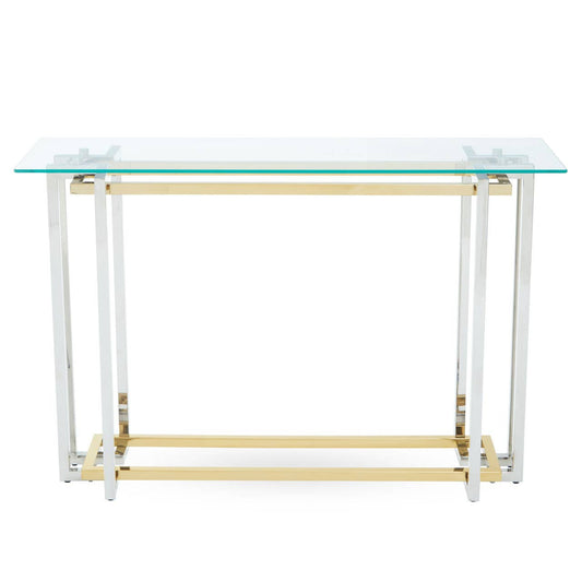 Elino Silver and Gold Console Table