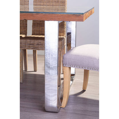 Kerala Natural U Shaped Base Console Table
