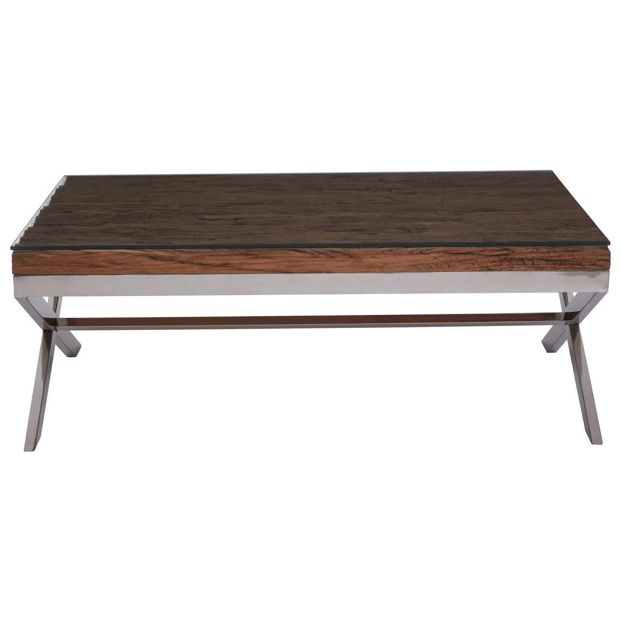 Kerala Natural Coffee Table With Cross Base