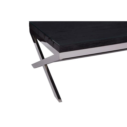 Kerala Black Coffee Table With Cross Base