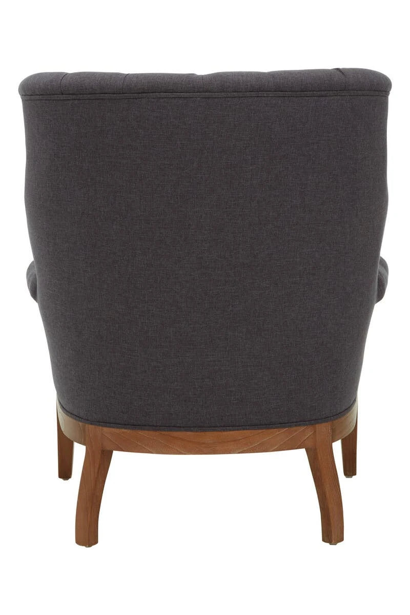 Cabra Graphite Grey Chair with Tufted Back