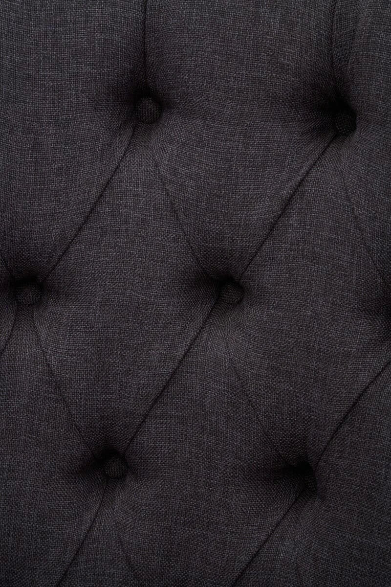 Cabra Graphite Grey Chair with Tufted Back