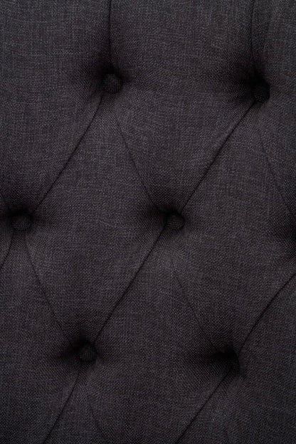 Cabra Graphite Grey Chair with Tufted Back