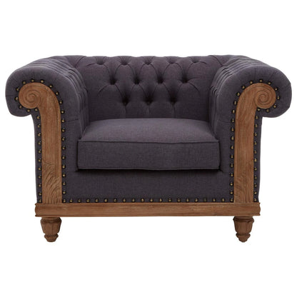 Cabra Chesterfield Graphite Grey Chair