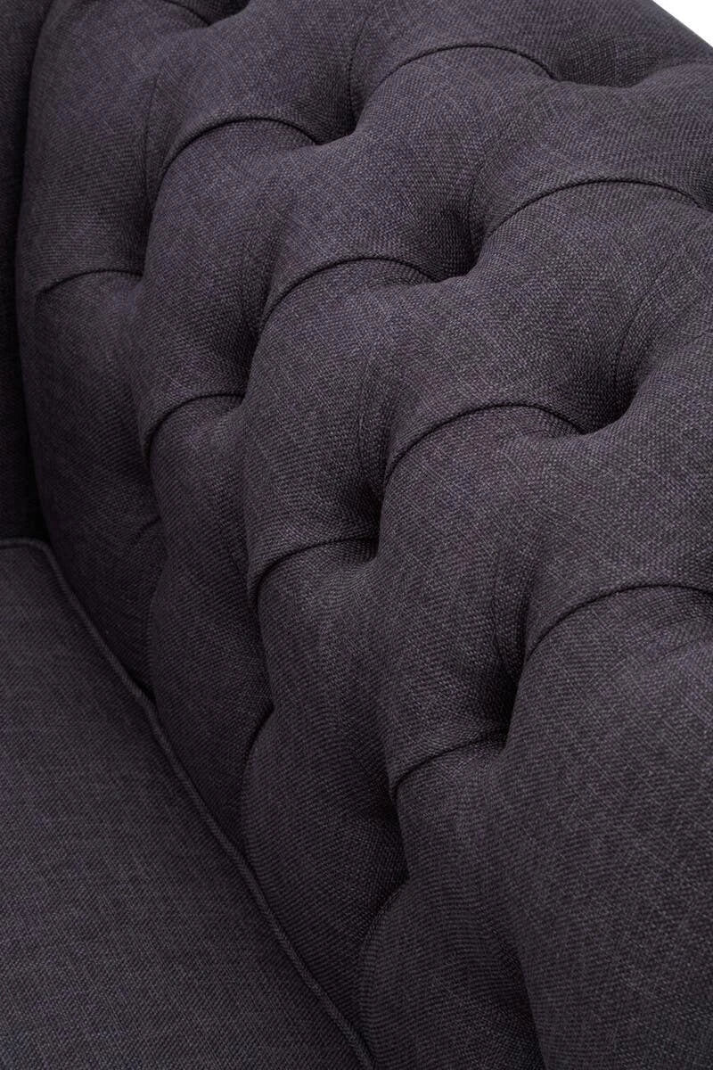 Cabra Chesterfield Graphite Grey Chair