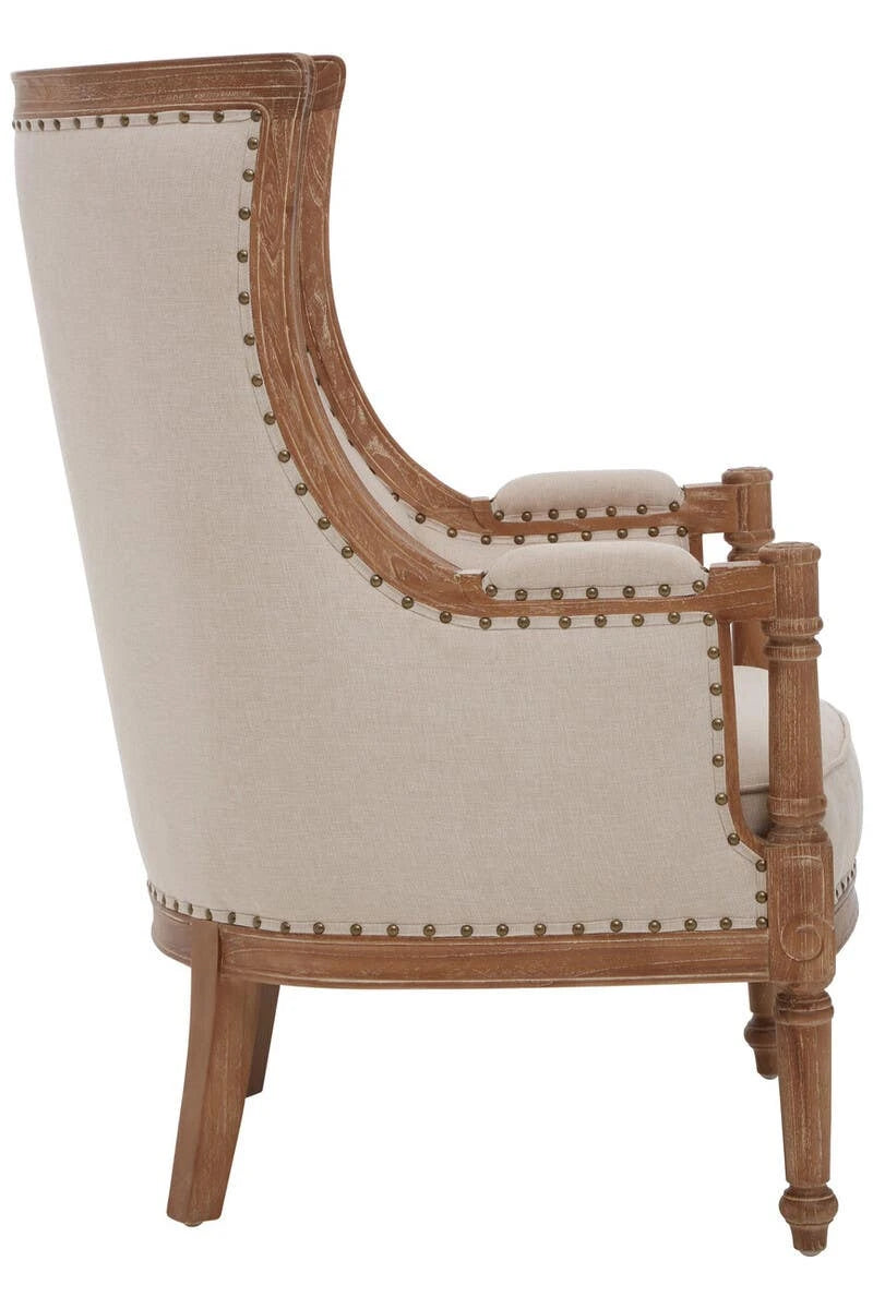 Cabra Cream Fabric Armchair