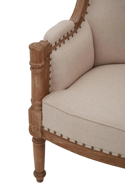 Cabra Cream Fabric Armchair