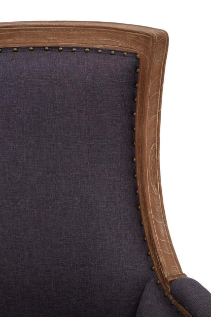 Cabra Graphite Grey Fabric Armchair