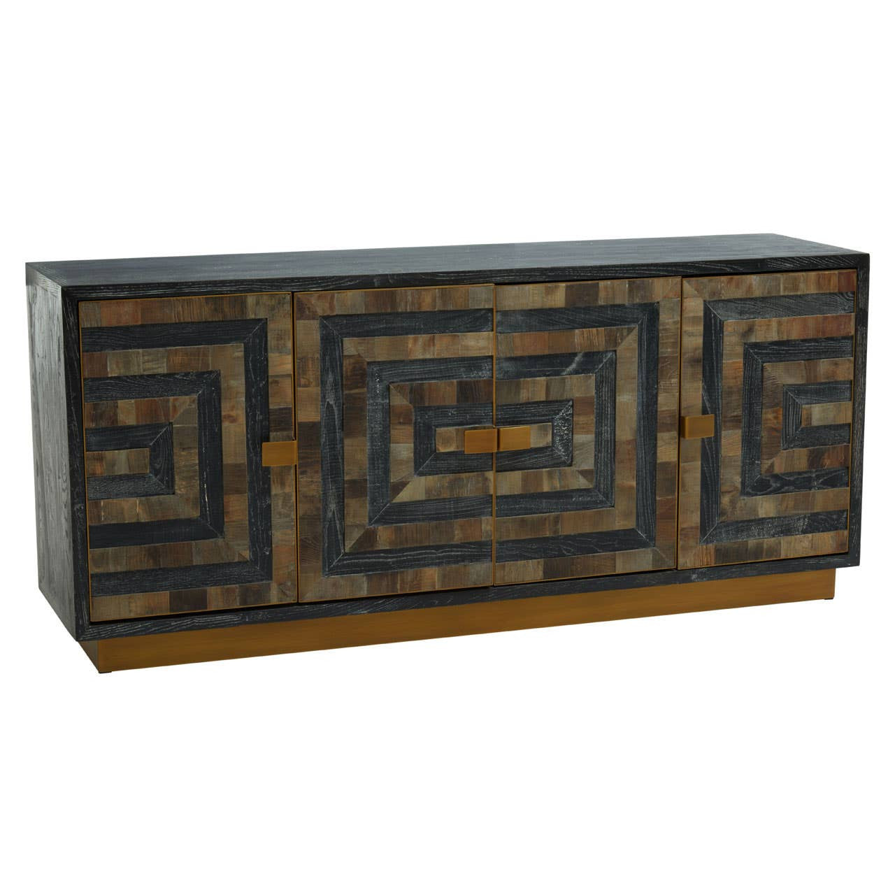 Roselle Four Door Recycled Elm Wood Sideboard