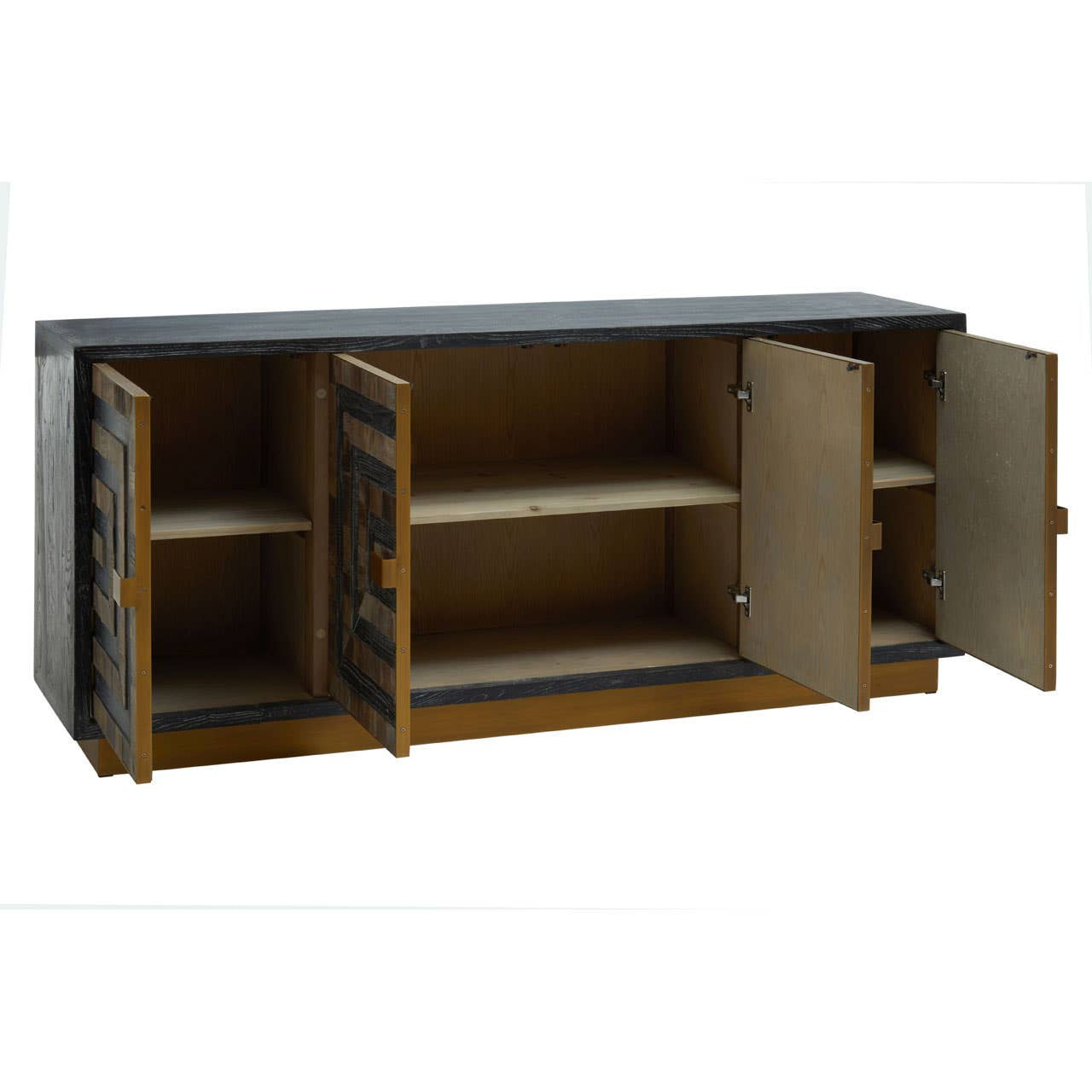 Roselle Four Door Recycled Elm Wood Sideboard