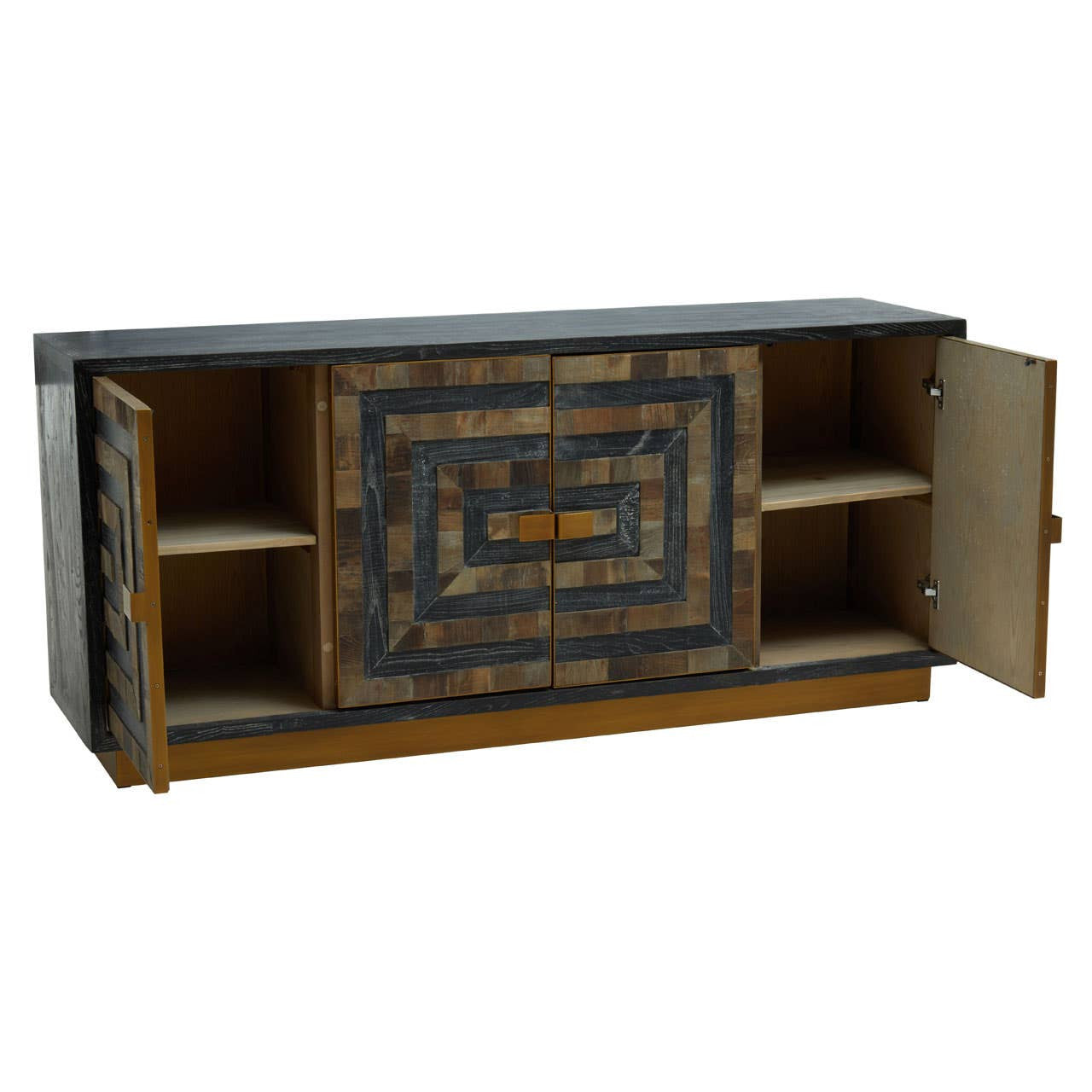 Roselle Four Door Recycled Elm Wood Sideboard