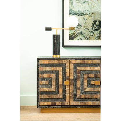 Roselle Four Door Recycled Elm Wood Sideboard