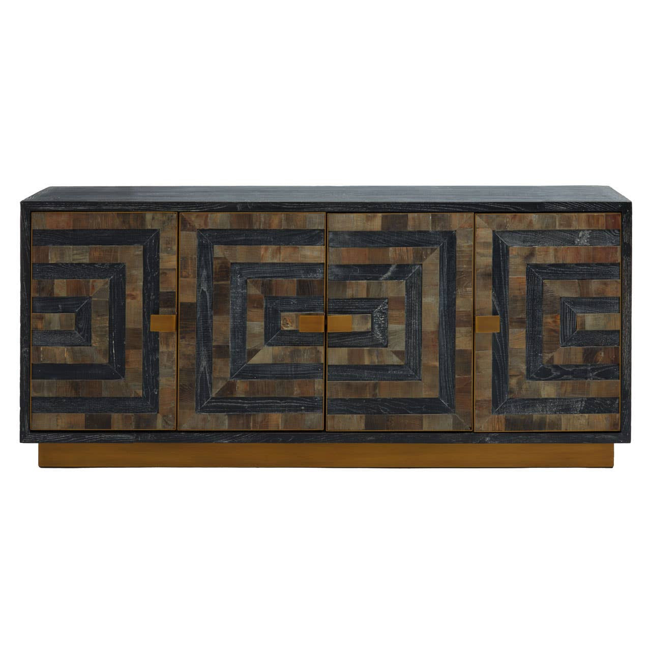 Roselle Four Door Recycled Elm Wood Sideboard