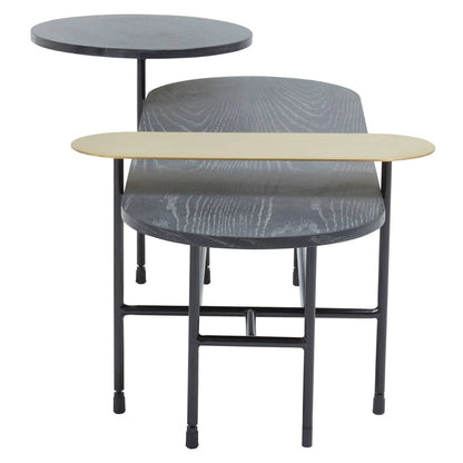 Serrano Black Oak Veneer and Marble Coffee Table